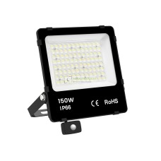 LED Floodlight 150W IP66 Zwart 22500lm met Sensor – Sosen Driver – 4000K